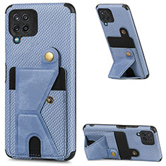 Funda Silicona Carcasa Ultrafina Goma con Magnetico S09D para Samsung Galaxy A12 Azul