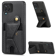 Funda Silicona Carcasa Ultrafina Goma con Magnetico S09D para Samsung Galaxy A12 Nacho Negro