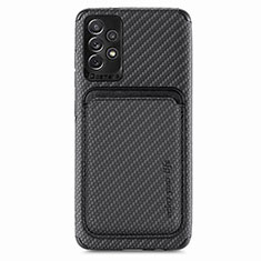 Funda Silicona Carcasa Ultrafina Goma con Magnetico S09D para Samsung Galaxy A52 4G Negro