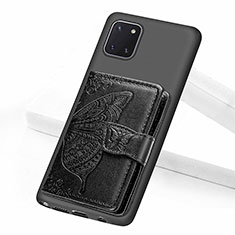 Funda Silicona Carcasa Ultrafina Goma con Magnetico S09D para Samsung Galaxy A81 Negro