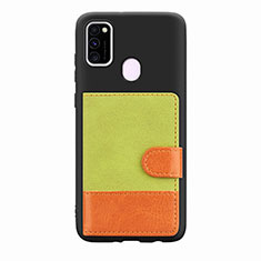 Funda Silicona Carcasa Ultrafina Goma con Magnetico S09D para Samsung Galaxy M21 Verde