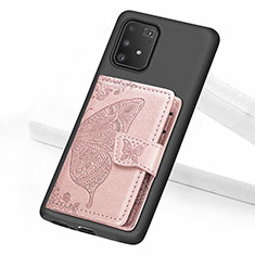 Funda Silicona Carcasa Ultrafina Goma con Magnetico S09D para Samsung Galaxy S10 Lite Rosa