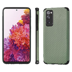 Funda Silicona Carcasa Ultrafina Goma con Magnetico S09D para Samsung Galaxy S20 FE 4G Verde