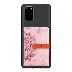 Funda Silicona Carcasa Ultrafina Goma con Magnetico S09D para Samsung Galaxy S20 Plus 5G Rosa