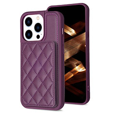 Funda Silicona Carcasa Ultrafina Goma con Magnetico S10D para Apple iPhone 13 Pro Morado