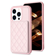 Funda Silicona Carcasa Ultrafina Goma con Magnetico S10D para Apple iPhone 13 Pro Oro Rosa