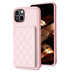 Funda Silicona Carcasa Ultrafina Goma con Magnetico S10D para Apple iPhone 15 Plus Oro Rosa