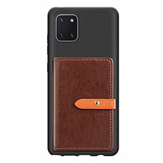 Funda Silicona Carcasa Ultrafina Goma con Magnetico S10D para Samsung Galaxy M60s Marron