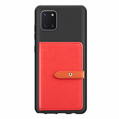 Funda Silicona Carcasa Ultrafina Goma con Magnetico S10D para Samsung Galaxy Note 10 Lite Rojo