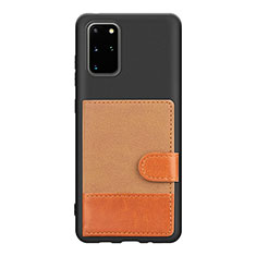 Funda Silicona Carcasa Ultrafina Goma con Magnetico S10D para Samsung Galaxy S20 Plus Marron