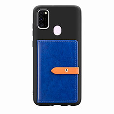 Funda Silicona Carcasa Ultrafina Goma con Magnetico S11D para Samsung Galaxy M30s Azul