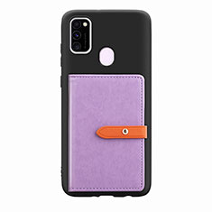 Funda Silicona Carcasa Ultrafina Goma con Magnetico S11D para Samsung Galaxy M30s Morado