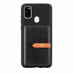 Funda Silicona Carcasa Ultrafina Goma con Magnetico S11D para Samsung Galaxy M30s Negro