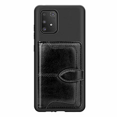 Funda Silicona Carcasa Ultrafina Goma con Magnetico S11D para Samsung Galaxy S10 Lite Negro