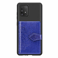 Funda Silicona Carcasa Ultrafina Goma con Magnetico S12D para Samsung Galaxy A91 Azul