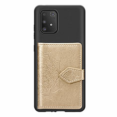 Funda Silicona Carcasa Ultrafina Goma con Magnetico S12D para Samsung Galaxy M80S Oro