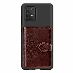 Funda Silicona Carcasa Ultrafina Goma con Magnetico S12D para Samsung Galaxy S10 Lite Marron