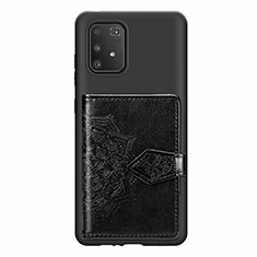 Funda Silicona Carcasa Ultrafina Goma con Magnetico S12D para Samsung Galaxy S10 Lite Negro