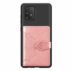 Funda Silicona Carcasa Ultrafina Goma con Magnetico S12D para Samsung Galaxy S10 Lite Rosa