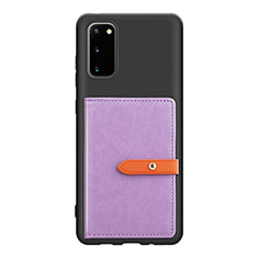 Funda Silicona Carcasa Ultrafina Goma con Magnetico S12D para Samsung Galaxy S20 5G Morado