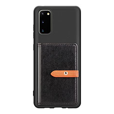 Funda Silicona Carcasa Ultrafina Goma con Magnetico S12D para Samsung Galaxy S20 5G Negro