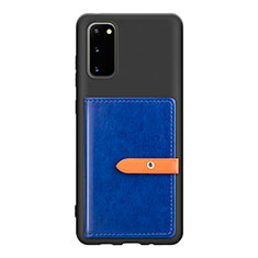 Funda Silicona Carcasa Ultrafina Goma con Magnetico S12D para Samsung Galaxy S20 Azul