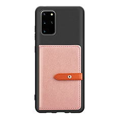 Funda Silicona Carcasa Ultrafina Goma con Magnetico S12D para Samsung Galaxy S20 Plus Rosa