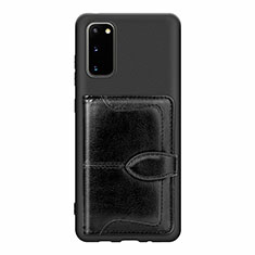 Funda Silicona Carcasa Ultrafina Goma con Magnetico S13D para Samsung Galaxy S20 5G Negro