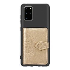 Funda Silicona Carcasa Ultrafina Goma con Magnetico S13D para Samsung Galaxy S20 Plus 5G Oro