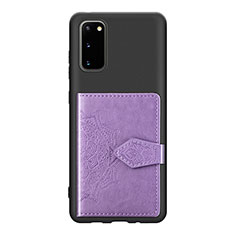 Funda Silicona Carcasa Ultrafina Goma con Magnetico S14D para Samsung Galaxy S20 5G Morado