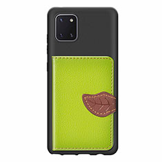 Funda Silicona Carcasa Ultrafina Goma con Magnetico S15D para Samsung Galaxy M60s Verde