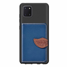 Funda Silicona Carcasa Ultrafina Goma con Magnetico S15D para Samsung Galaxy Note 10 Lite Azul