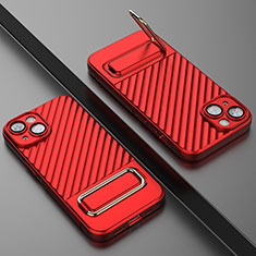 Funda Silicona Carcasa Ultrafina Goma con Soporte KC1 para Apple iPhone 14 Rojo