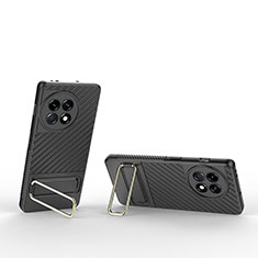 Funda Silicona Carcasa Ultrafina Goma con Soporte KC1 para OnePlus 11R 5G Negro