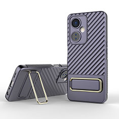 Funda Silicona Carcasa Ultrafina Goma con Soporte KC1 para OnePlus Nord CE 3 5G Purpura Claro