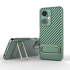 Funda Silicona Carcasa Ultrafina Goma con Soporte KC1 para OnePlus Nord N30 5G Verde