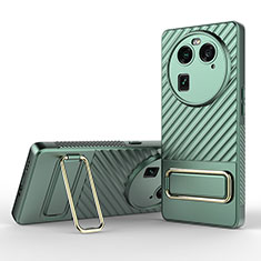 Funda Silicona Carcasa Ultrafina Goma con Soporte KC1 para Oppo Find X6 5G Verde