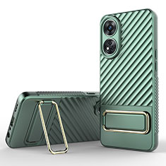 Funda Silicona Carcasa Ultrafina Goma con Soporte KC1 para Oppo Reno8 T 4G Verde