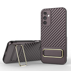 Funda Silicona Carcasa Ultrafina Goma con Soporte KC1 para Samsung Galaxy M44 5G Marron