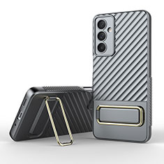 Funda Silicona Carcasa Ultrafina Goma con Soporte KC1 para Samsung Galaxy M54 5G Gris