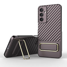 Funda Silicona Carcasa Ultrafina Goma con Soporte KC1 para Samsung Galaxy M54 5G Marron