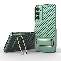 Funda Silicona Carcasa Ultrafina Goma con Soporte KC1 para Samsung Galaxy M54 5G Verde