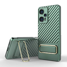 Funda Silicona Carcasa Ultrafina Goma con Soporte KC1 para Xiaomi Poco F5 5G Verde