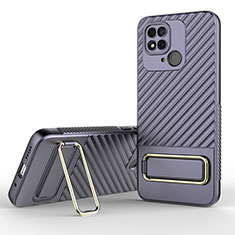 Funda Silicona Carcasa Ultrafina Goma con Soporte KC1 para Xiaomi Redmi 10 Power Purpura Claro