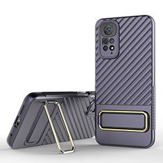 Funda Silicona Carcasa Ultrafina Goma con Soporte KC1 para Xiaomi Redmi Note 11 4G (2022) Purpura Claro