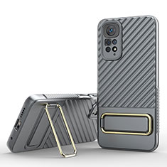 Funda Silicona Carcasa Ultrafina Goma con Soporte KC1 para Xiaomi Redmi Note 11S 4G Gris