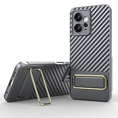 Funda Silicona Carcasa Ultrafina Goma con Soporte KC1 para Xiaomi Redmi Note 12 4G Gris