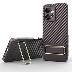 Funda Silicona Carcasa Ultrafina Goma con Soporte KC1 para Xiaomi Redmi Note 12 4G Marron