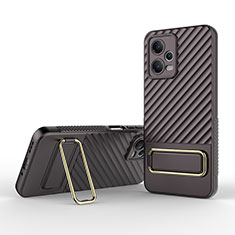 Funda Silicona Carcasa Ultrafina Goma con Soporte KC2 para Xiaomi Poco X5 5G Marron