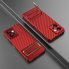 Funda Silicona Carcasa Ultrafina Goma con Soporte KC2 para Xiaomi Redmi Note 12 4G Rojo